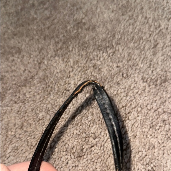 Coach Gray Clutch with Pleated Detail and Shoulder Strap - Picture 4 of 4